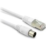 Cble tv coaxial et ethernet - blanc - 2 m - rj45 mle - connecteur 952 mm - compatible rseaux