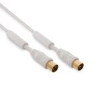 Cble tv coaxial - metronic - 15 m - haute dfinition - anti - parasites - mle - femelle