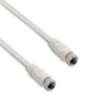 Cble tv satellite coaxial - metronic - 10 m - fiches f mle - mle - blind - neuf