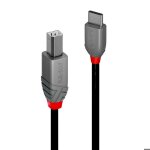 Cble usb 2. 0 type c vers b - lindy - 3m - noir - pvc - connecteur plaqu or