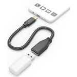 C�ble usb - hama - adaptateur otg usb - c vers usb - a - 15 cm - noir - 5 gbit / s
