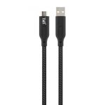 C�ble usb / micro usb - xtrem work - 3 m - nylon tress� - 3a - connecteurs aluminium