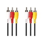Câble vidéo - audio composite rca (m) pour rca (m) 10m nedis - conducteurs ccs - noir Câble vidéo - audio composite rca (m) pour rca (m) 10m nedis - conducteurs ccs - noir
