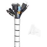 Cache cable 2m gaine souple electrique cable management pour gestion des cbles pour maison et bureau ...