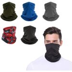 Cache cou tubulaire foulard moto randonne cyclisme - 5pcs noir - adulte mixte - multifonctionnel