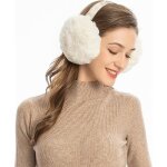 Cache oreille en peluche pour femme - leoclotho - blanc - tissu polyester - doux et confortable Cache oreille en peluche pour femme - leoclotho - blanc - tissu polyester - doux et confortable