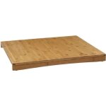 5five - cache plaque 52x58 cm en bambou 2 - en - 1. planche � d�couper en bois et prot�ge plaque - compatible ...