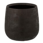 Cache - pot en céramique irrégulier 22cm noir Cache - pot en céramique irrégulier 22cm noir