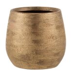 Cache - pot déco irrégulier rugueux 23cm or Cache - pot déco irrégulier rugueux 23cm or