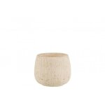 Cache - pot irr�gulier en terre cuite beige 14 cmx12 cm beige
