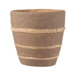 Cache - pot en terre cuite tress� 24cm marron