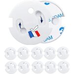 Cache prise bb franais - audburn - universel - scurit enfant - blanc (10pcs)