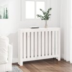 822572 vidaxl cache - radiateur blanc 1085x19x84 cm bois massif de pin