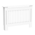 Cache - chauffage homcom bois 112x19x81cm blanc