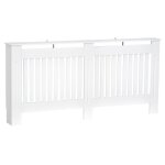 Cache - radiateur design panneau cabinet 172l x 19l x 81h cm mdf blanc 31 172x19x81cm blanc