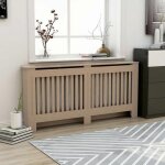 Cache - radiateur en mdf brun - vidaxl - 172x19x81 cm - design moderne à lattes Cache - radiateur en mdf brun - vidaxl - 172x19x81 cm - design moderne à lattes