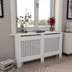 Cache - radiateur - vidaxl - blanc - mdf - 152x19x815 cm Cache - radiateur - vidaxl - blanc - mdf - 152x19x815 cm