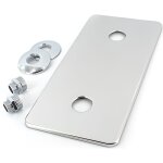 Cache - robifix - inox poli - 150mm - dimensions 255x125x5mm - utilisation int�rieur