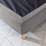 Cache - sommier bouclette intgral gris fonc 160x200 - gris fonc - terre de nuit