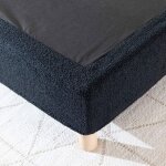 Cache - sommier bouclette int�gral noir 140x190 - noir - terre de nuit