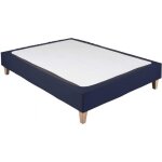 Cache - sommier coton jersey bleu marine 160x190 � 180x200 - bleu marine - terre de nuit