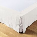 Cache - sommier 180x200 cm ga�a ? double gaze de coton 125 g / m� blanc