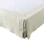 Cache - sommier - gaia - 90 x 190 cm - gaze de coton - vert deau - 3 faces en gaze