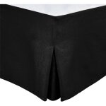 Cache sommier - home linge passion - 180 x 200 cm + 30 cm - noir