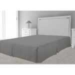 Cache sommier microfibre 180x200 cm gris par soleil docre Cache sommier microfibre 180x200 cm gris par soleil docre