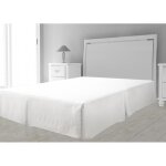 Cache sommier microfibre blanc 180x200 cm par soleil docre