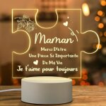 Cadeau pour maman - veilleuse en acrylique - cadeau maman noel - cadeau maman anniversaire fete des meres ...