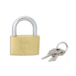Cadenas - safetool - 40 mm - laiton massif - verrouillage � cl� - 3 cl�s incluses