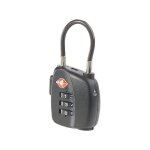 Cadenas tsa - pearl - code 3 chiffres - arceau souple - 35x14x39 mm - 32g