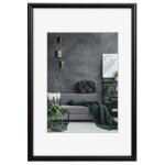 Cadre en aluminium - hama - detroit - noir - 40 x 60 cm - finitions anodis�es mat et bross�es