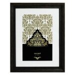 Cadre a4 - nielsen design - vintage - noir - bois de r�cup�ration - rectangulaire