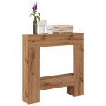 Cadre de chemin�e - vidaxl - artisanal - bois ding�nierie - 81x18x82 cm - ch�ne artisanal