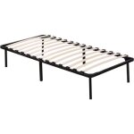 Cadre � lattes + pieds pour matelas de 90 x 190 cm - 13 lattes