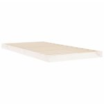 Cadre de lit - mothinessto - ly14862 - blanc - 90x190 cm - bois de pin massif