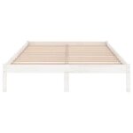 Cadre de lit - mothinessto - ly6609 - bois de pin massif - 140x190 cm - blanc