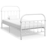Vidaxl cadre de lit blanc métal 90 x 200 cm Vidaxl cadre de lit blanc métal 90 x 200 cm