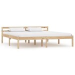 Cadre de lit en bois massif 180 x 200 cm - vidaxl - contemporain - design - brun