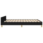 Cadre de lit - fydun - 140x190 cm - t�te de lit - noir - design contemporain
