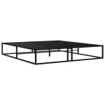 Cadre de lit - fydun - ab324789 - m�tal noir - 160x200 cm - sommier � lattes inclus