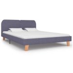 Vidaxl cadre de lit gris clair tissu 180 x 200 cm