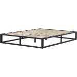 Cadre de lit en m�tal 140 x 190 cm - noir