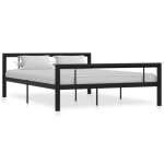 Cadre de lit en mtal - vidaxl - noir - contemporain - design - 140 x 200 cm