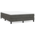 Cadre de lit - omabeta - m00643 - velours gris foncé - 140x190 cm - sommier à ressorts Cadre de lit - omabeta - m00643 - velours gris foncé - 140x190 cm - sommier à ressorts