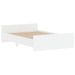 Cadre de lit - salutuya - bd5667 - 120x190 cm - bois ding�nierie - blanc