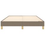 Cadre de lit � sommier tapissier - mothinessto - taupe - 140x200 cm - a ressorts - pieds de lit inclus ...