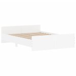 Cadre de lit - salalis - sp6257 - 140x190 cm - bois ding�nierie - blanc